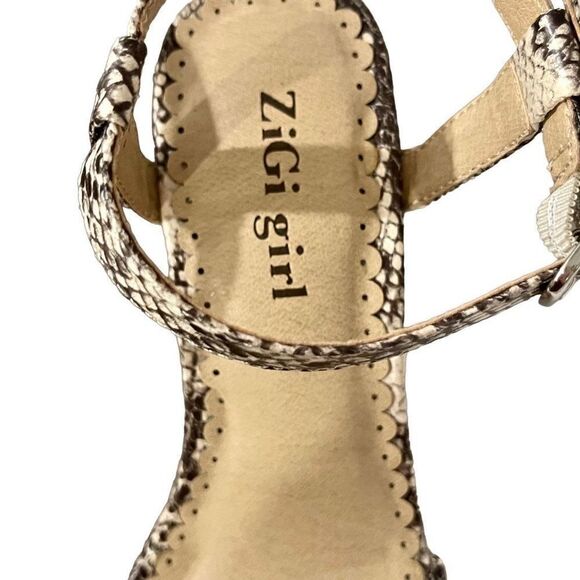 ZiGi Faux Snakeskin Wedge Sandals - Picture 6 of 8